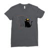 Halloween Cat Ladies Fitted T-Shirt