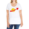the spaceman logo Ladies Curvy T-Shirt