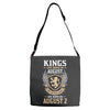 Kings Are Born In August But The Real Kings Are Born On August 2 Adjustable Strap Totes