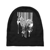 banksy street art zebra bar code Baby Beanies