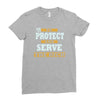 to protect and serve the rich Ladies Fitted T-Shirt