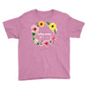 Floral Baby Name Youth Tee