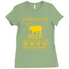 ugly sweater party beer bear funny Ladies Fitted T-Shirt