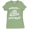 motorboatin pontoon Ladies Fitted T-Shirt