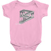 some game involving falling blocks in the style of m.c. escher Baby Onesie