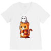 brave kitty V-Neck Tee