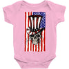 july 4th skull Baby Bodysuit