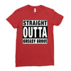 straight outta greasy grove Ladies Fitted T-Shirt
