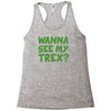 wanna see my t rex Racerback Tank