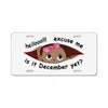 December  Peeking Out Baby Girl License Plate
