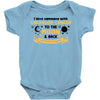 I Love Someone With Childhood Cancer To The Moon And Back To Infinity Baby Bodysuit