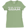 kiss me, i'm from guam Ladies Fitted T-Shirt