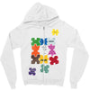 puzzled Zipper Hoodie