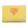 love heart outline valentine's day Accessory Pouches
