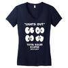 Lights Out, Total Solar Eclipse 08.21.2017 Women's V-Neck T-Shirt