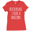 b please unicorn Ladies Fitted T-Shirt