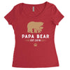 papa bear Women's Triblend Scoop T-shirt