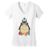 totoro christmas tree Women's V-Neck T-Shirt
