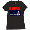 usa basketball logo Ladies Fitted T-Shirt