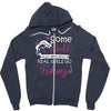 real girls go fishing Zipper Hoodie