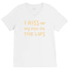 i kiss my dog on the lips V-Neck Tee