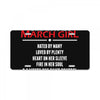 Smartass March Girl License Plate