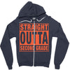 straight outta second grade Zipper Hoodie
