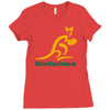wallabies gold logo Ladies Fitted T-Shirt