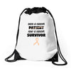Once a Cancer Patient Now a Cancer Survivor Drawstring Bags