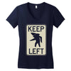 keep left shark Women's V-Neck T-Shirt