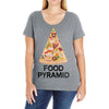 pizza lover's food pyramid Ladies Curvy T-Shirt