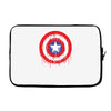 captain america dying bleeding logo Laptop sleeve