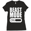 beast mode on Ladies Fitted T-Shirt
