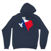 Eroded Texas Map With Flag Unisex Hoodie