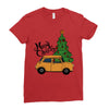 merry christmas car Ladies Fitted T-Shirt