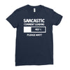 sarcastic comment loading please wait funny cool humour Ladies Fitted T-Shirt