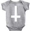 wasted youth inverted cross indie geek swag funny Baby Onesie