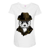 panda rorschach Maternity Scoop Neck T-shirt