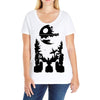 r2 d2 on endor Ladies Curvy T-Shirt