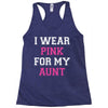 i wear pink for my aunt breast cancer Racerback Tank