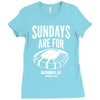 sundays are for football foot ball Ladies Fitted T-Shirt