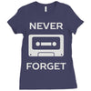 retro and vintage cassette humor Ladies Fitted T-Shirt