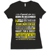 Legends Are Born In December Ladies Fitted T-Shirt