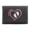 Baby Girl with Heart Any Name Customized Accessory Pouches
