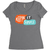 it simple Women's Triblend Scoop T-shirt