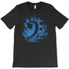 bass clef in blue T-Shirt