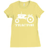 tractor driver for farmer and construction worker Ladies Fitted T-Shirt