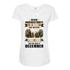 Never Underestimate A Man Who Watches The 100 And Was Born in December Maternity Scoop Neck T-shirt