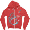shark attack!!! Zipper Hoodie