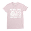 My Wife Says I Only Have Two Faults Ladies Fitted T-Shirt